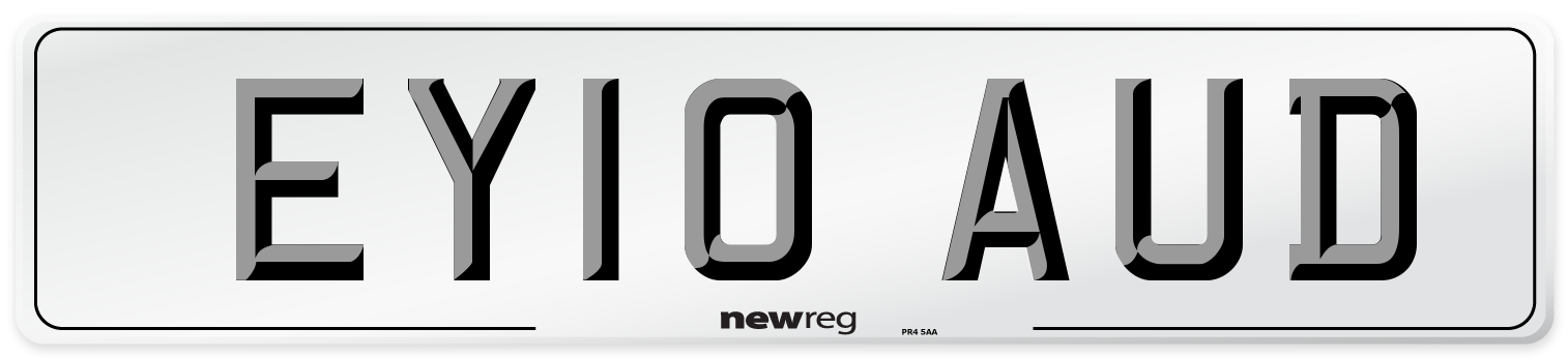 EY10 AUD Number Plate from New Reg